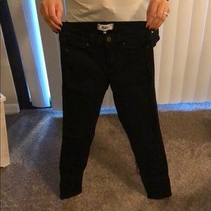 Black stretchy Paige premium denim jeans
